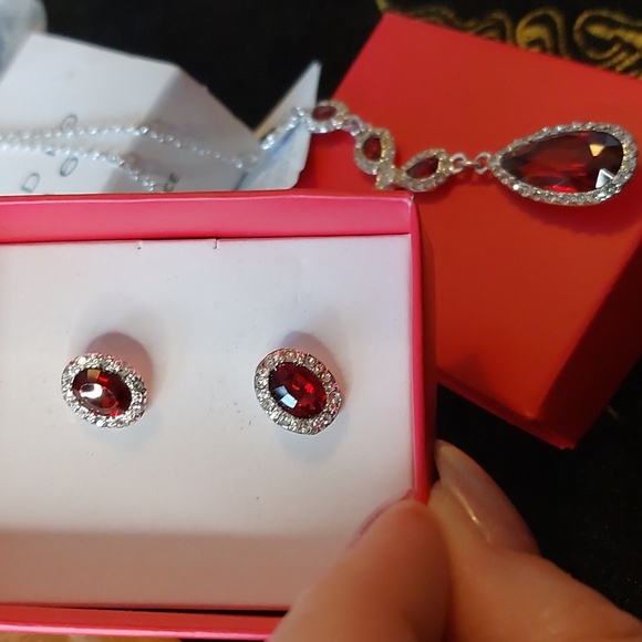 Lot LISE WATIER Rose Toner FAC 925 Sterling Silver Hoop Earrings AVON Set - Picture 5 of 8